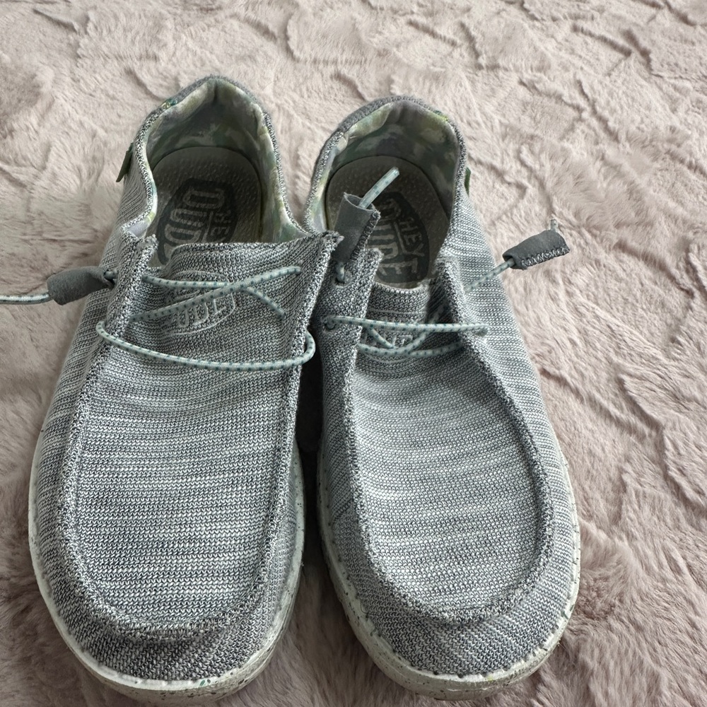 Hey Dude Women's Light Gray Sneakers